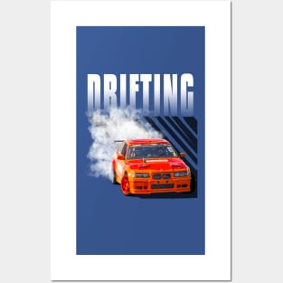 Drifting Car Design Posters and Art